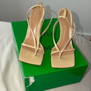 Bottega Veneta Beige Strappy Heels
